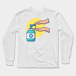 Washing hand cartoon 10 Long Sleeve T-Shirt